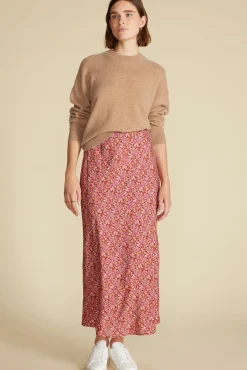 Skirts^Amour Vert Eve Cupro Slip Skirt RennesPinkFloralPrint