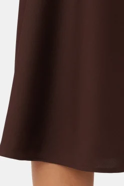 Skirts|Clearance^Amour Vert Eve Stretch Silk Skirt Espresso