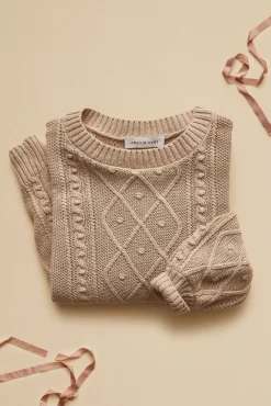 Sweaters & Cardigans^Amour Vert Faedra Organic Cotton Sweater OatBeige