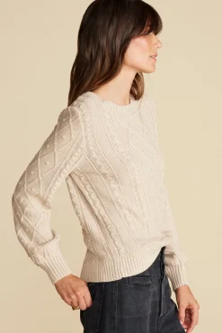 Sweaters & Cardigans^Amour Vert Faedra Organic Cotton Sweater OatBeige