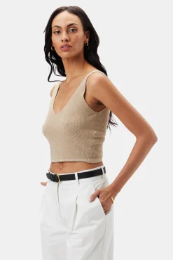 Tops|Clearance^Amour Vert Finn Crop Tank LightOatmeal