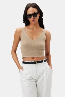 Tops|Clearance^Amour Vert Finn Crop Tank LightOatmeal