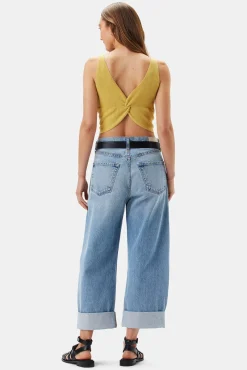 Tops|Clearance^Amour Vert Finn Crop Tank Gold