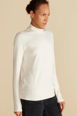 Tops|Clearance^Amour Vert Flannery Bamboo Knit Turtleneck Ivory
