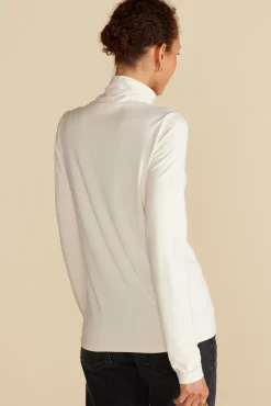 Tops|Clearance^Amour Vert Flannery Bamboo Knit Turtleneck Ivory