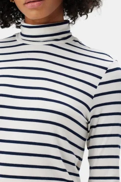 Tops|Clearance^Amour Vert Flannery Modal Turtleneck MarineStripe