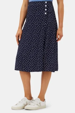 Skirts|Clearance^Amour Vert Gabrielle Wrap Skirt RivieraDotNavyBlue