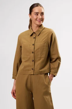 Clearance^Amour Vert Genevieve Cotton Linen Jacket Elm