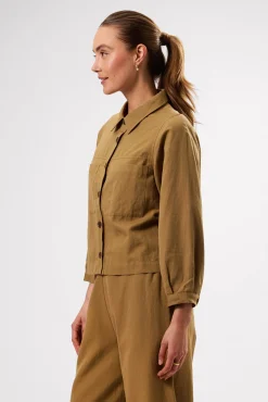 Clearance^Amour Vert Genevieve Cotton Linen Jacket Elm