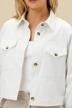 Jackets & Outerwear|Clearance^Amour Vert Genevieve Organic Cotton Jacket Ivory
