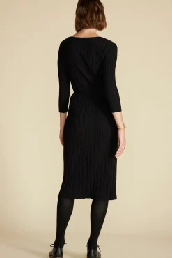 Dresses|Clearance^Amour Vert Ila Knit Wrap Dress Black