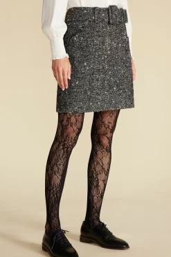 Skirts|Clearance^Amour Vert Ira Mini Skirt BlackHerringbone