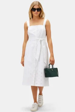 Dresses|Clearance^Amour Vert Irene Organic Cotton Eyelet Dress White
