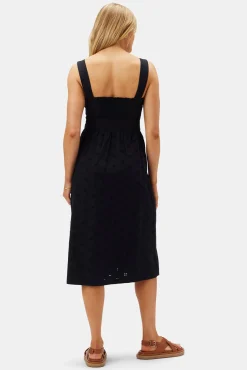 Dresses|Clearance^Amour Vert Irene Organic Cotton Eyelet Dress Black
