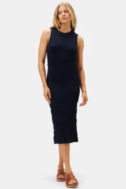 Dresses|Clearance^Amour Vert Isabella Smocked Dress Slate