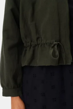 Clearance^Amour Vert James Cotton Linen Bomber Jacket OliveGreen