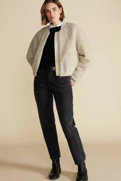 Jackets & Outerwear|Clearance^Amour Vert Jarrel Sherpa Bomber Jacket Natural