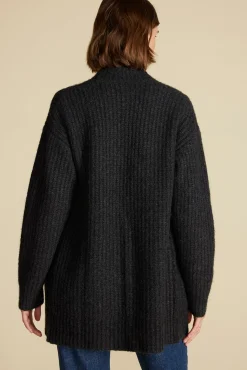 Sweaters & Cardigans|Clearance^Amour Vert Jeune Relaxed Open Front Cardigan AnthraciteGrey