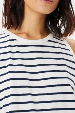Tops|Clearance^Amour Vert Jillian Organic Cotton Tank IvoryNavyStripe