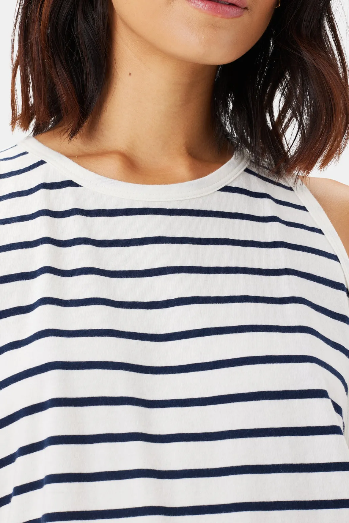 Tops|Clearance^Amour Vert Jillian Organic Cotton Tank IvoryNavyStripe