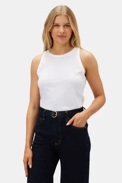 Tops|Clearance^Amour Vert Jillian Organic Cotton Tank White