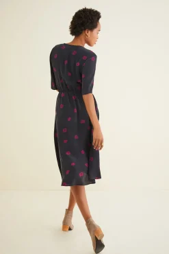 Dresses|Clearance^Amour Vert Joselle Silk Dress PineIvory