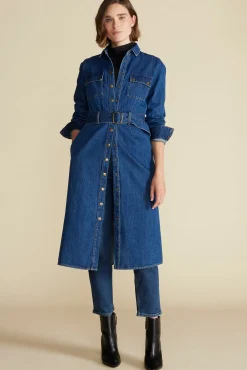 Dresses|Denim^Amour Vert Joyce Denim Shirt Dress IndigoBlue
