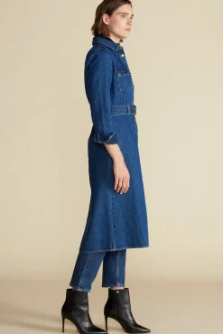 Dresses|Denim^Amour Vert Joyce Denim Shirt Dress IndigoBlue