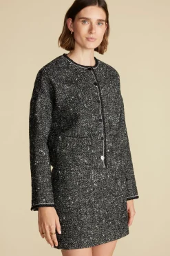 Jackets & Outerwear|Clearance^Amour Vert Jules Crop Lady Jacket BlackHerringbone
