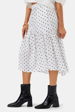 Skirts|Clearance^Amour Vert Lilly Pilly Lola Organic Linen Skirt PolkaDots