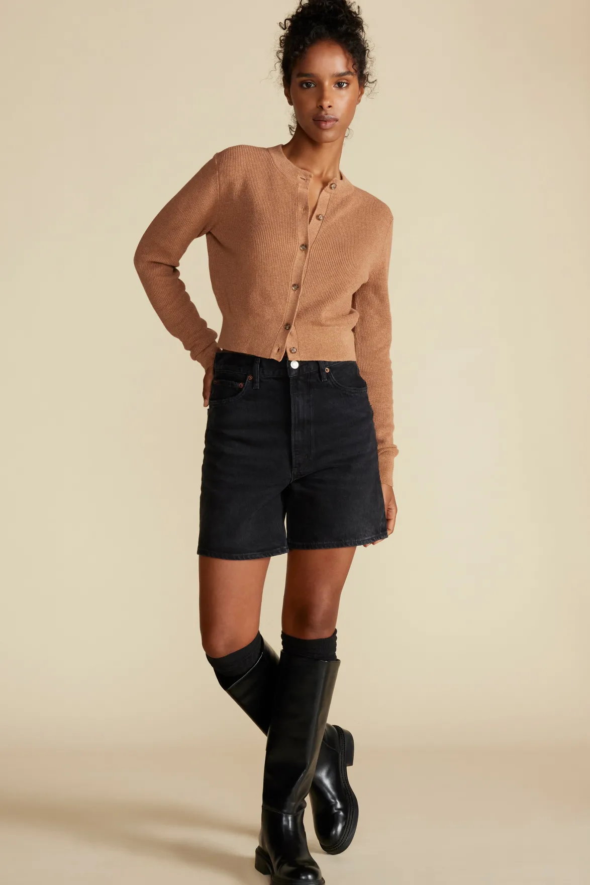 Sweaters & Cardigans|Clearance^Amour Vert Lily Cardigan Sweater Tan
