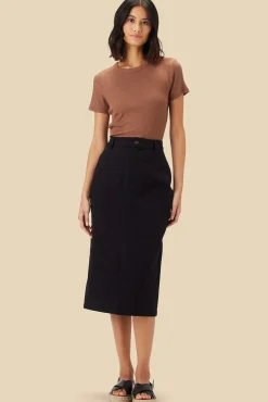 Skirts|Clearance^Amour Vert Lina Organic Cotton Skirt Black