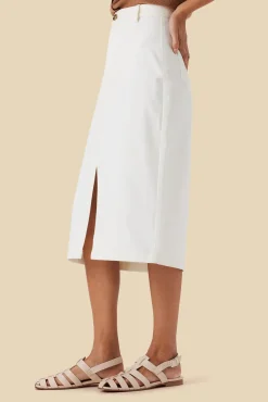 Skirts|Clearance^Amour Vert Lina Organic Cotton Skirt Ivory