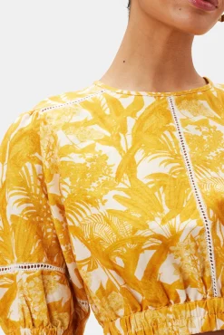 Tops|Clearance^Amour Vert Lisa Cotton Linen Top ToileMandarine