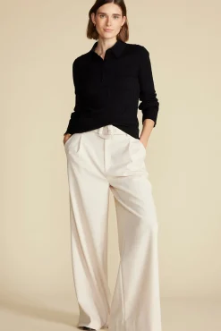 Sweaters & Cardigans|Clearance^Amour Vert Lorraine Merino Wool Henley Sweater Black