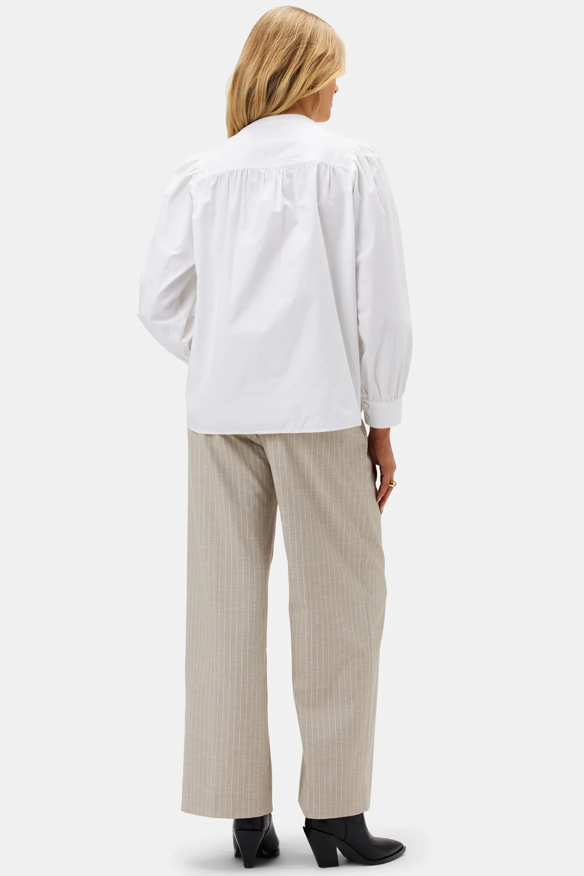 Tops|Clearance^Amour Vert Lucie Organic Cotton Poplin Blouse White
