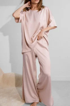 Loungewear^Amour Vert Lunya Washable Silk Tee Pant Set DelicatePink