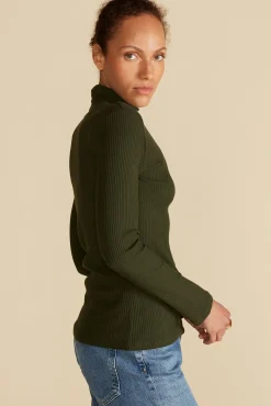 Tops^Amour Vert Lux Paris Rib Turtleneck OliveGreen