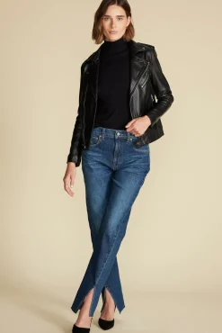 Tops^Amour Vert Lux Paris Rib Turtleneck Black
