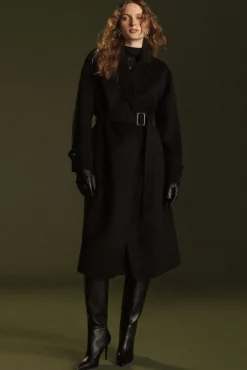 Jackets & Outerwear^Amour Vert Lya Felted Wool Coat Black