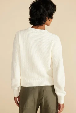 Sweaters & Cardigans^Amour Vert Madella Pom Pom Organic Cotton Sweater Ivory