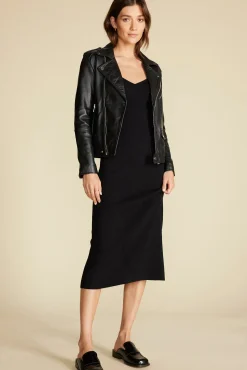 Dresses|Clearance^Amour Vert Maelle Square Neck Sweater Dress Black