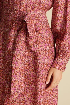 Dresses^Amour Vert Marais Button Front Dress RennesPinkFloralPrint