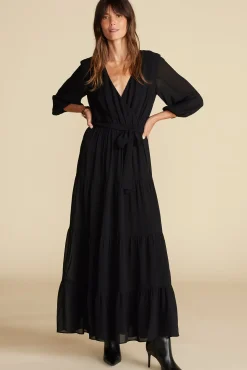Dresses^Amour Vert Marceau Viscose Maxi Dress Black