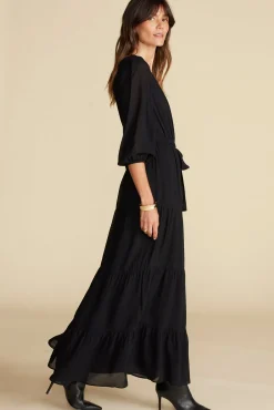 Dresses^Amour Vert Marceau Viscose Maxi Dress Black