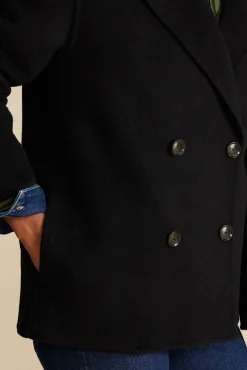 Jackets & Outerwear|Clearance^Amour Vert Marcel Wool Pea Coat Black