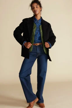 Jackets & Outerwear|Clearance^Amour Vert Marcel Wool Pea Coat Black