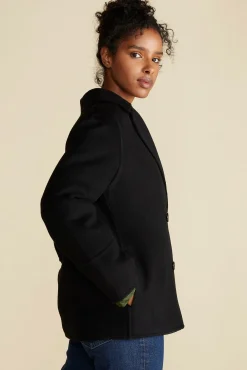 Jackets & Outerwear|Clearance^Amour Vert Marcel Wool Pea Coat Black