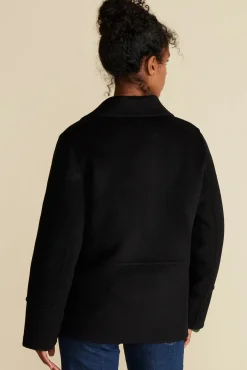 Jackets & Outerwear|Clearance^Amour Vert Marcel Wool Pea Coat Black