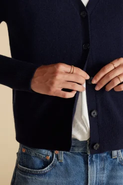 Sweaters & Cardigans^Amour Vert Mason Cashmere Cardigan NavyBlue